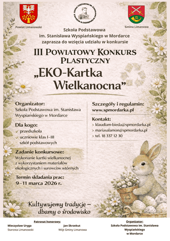 POWIATOWY KONKURS PLASTYCZNY EKO-KARTKA WIELKANOCNA