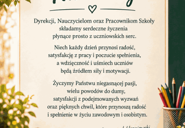 Z OKAZJI DNIA EDUKACJI NARODOWEJ