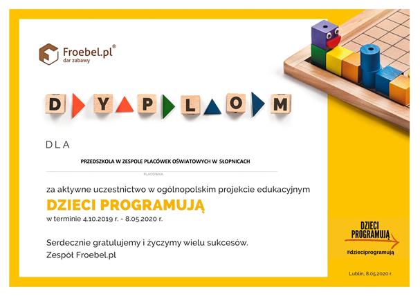 PRZEDSZKOLAKI W OGÓLNOPOLSKIM PROJEKCIE EDUKACYJNYM „DZIECI PROGRAMUJĄ”