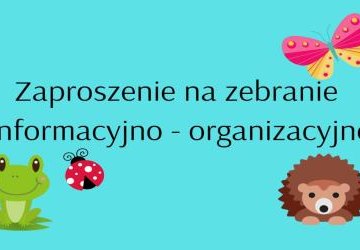 SPOTKANIE ORGANIZACYJNE W PRZEDSZKOLU